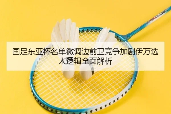 国足东亚杯名单微调边前卫竞争加剧伊万选人逻辑全面解析